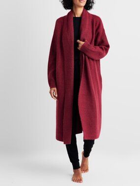 State of Day Women's Knit Long-Sleeve Duster Robe Maraschi Loungewear M/L NWT